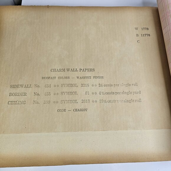 1935 Charm Wall Paper Sample Book Wallpaper Salesman Oversized Large Seattle USA - Picture 14 of 16